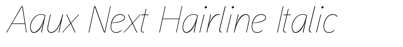 Aaux Next Hairline Italic